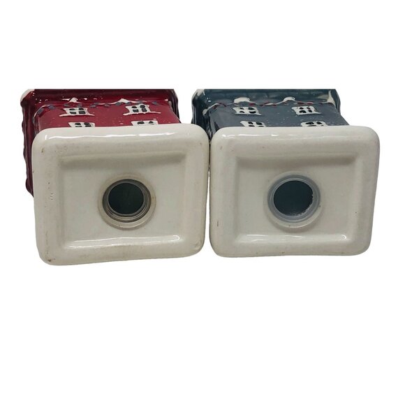 Foxwood Home Winter’s Eve Snowing Christmas Salt and Pepper Shaker Set Holiday - Picture 5 of 5